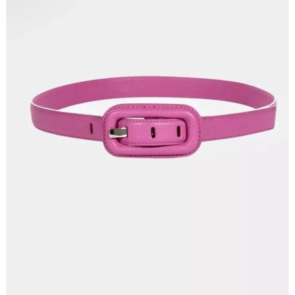 Veronica Beard x Gavazzeni Lavanda Belt Willer Rosa Fucsia Leather NEW $130 XS - Picture 3 of 5